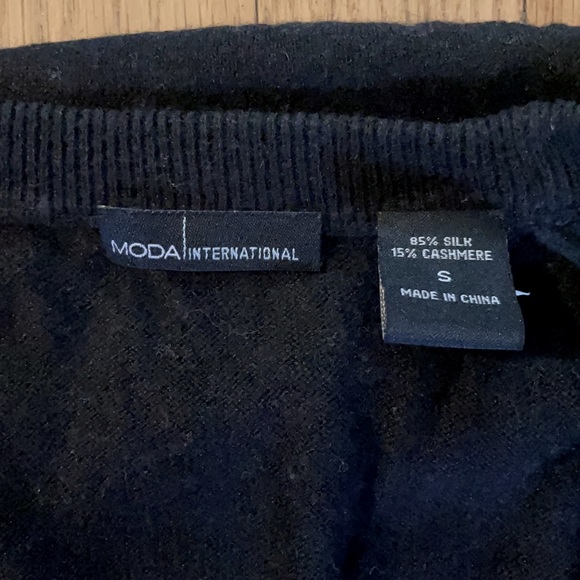 MODA international silk & cashmere sweater - Picture 2 of 2